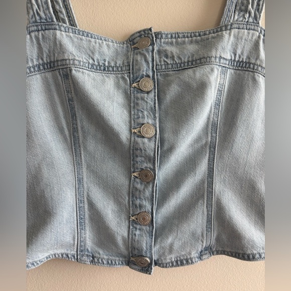 Levi's Light Blue Women's Denim crop top sz S - Picture 5 of 13